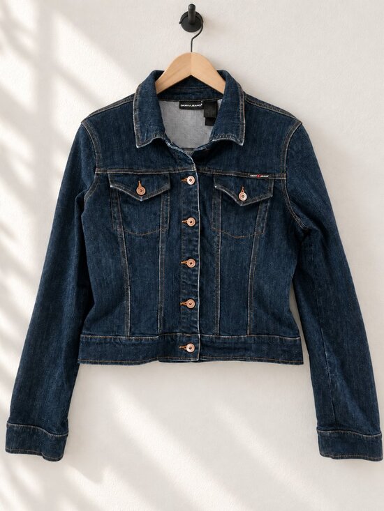 Donna Karan Jackets & Blazers - DKNY, Jean Jacket, Vintage Y2K, Fitted Dark Wash Denim, Size US M